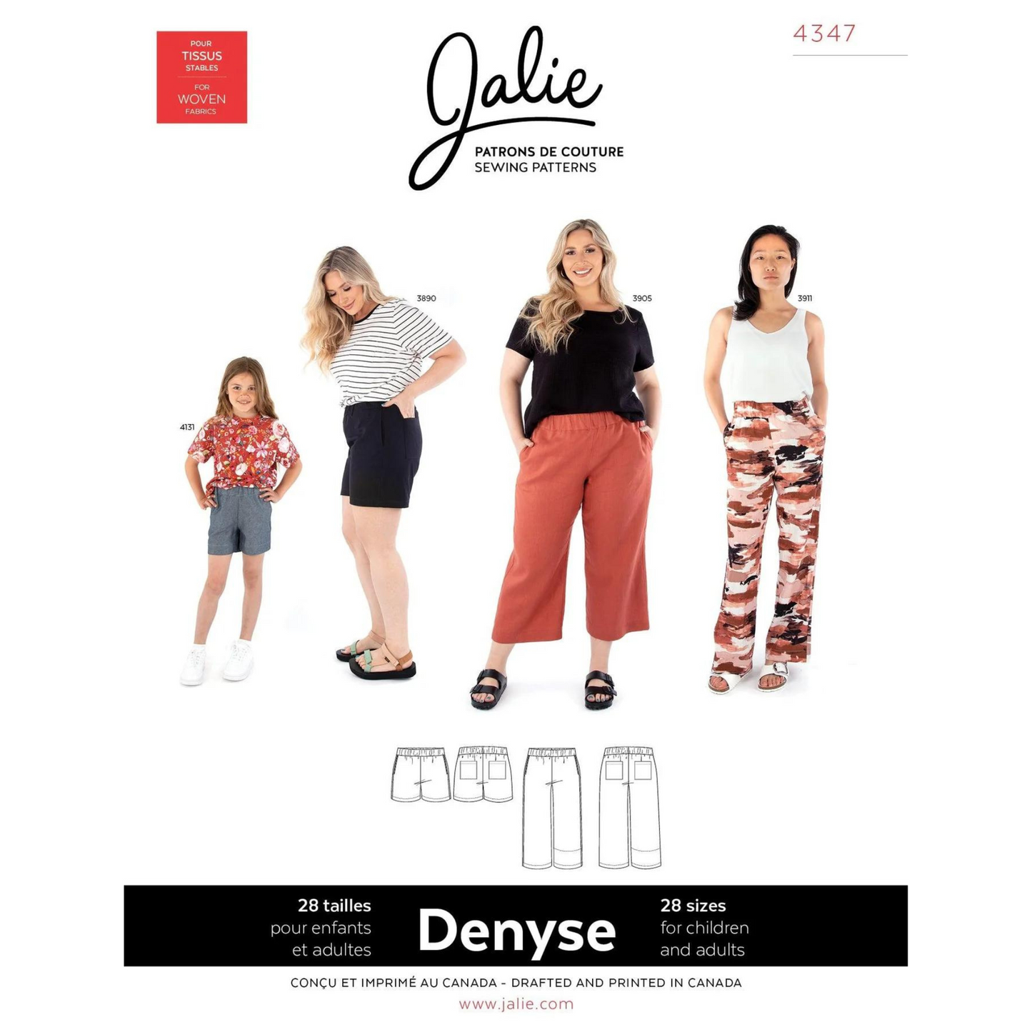 Denyse Pull-on Pants and Shorts