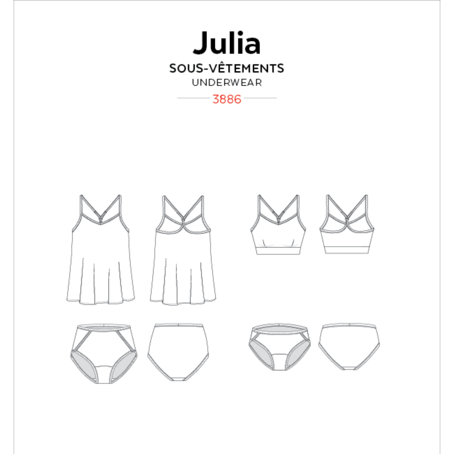 Julia Top, Bralette and Knickers