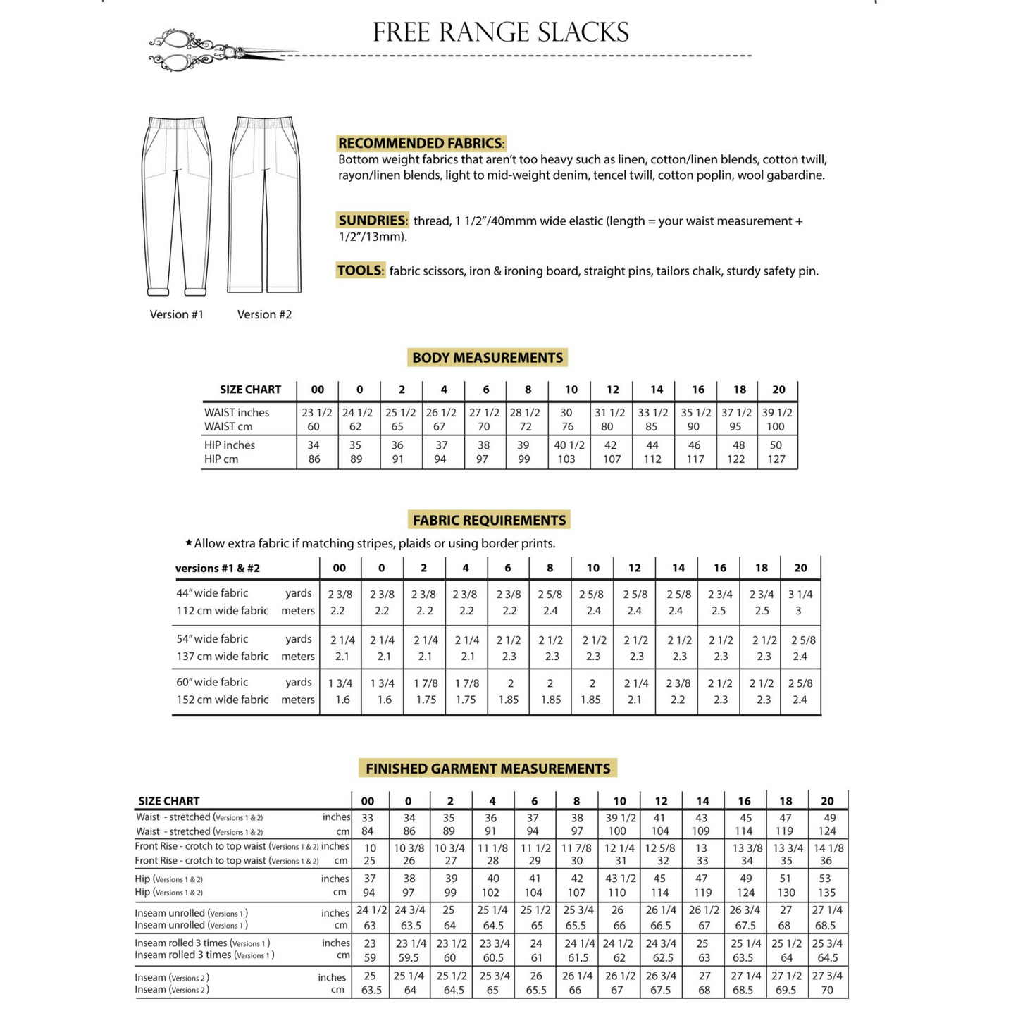 Free Range Slacks - Sew House Seven