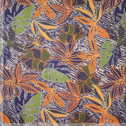 Viscose orange leaf print