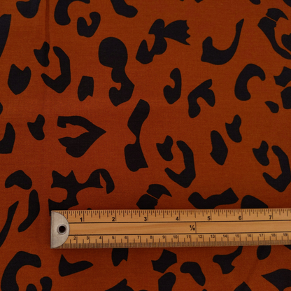 Cotton Stretch Denim with Leopard Print