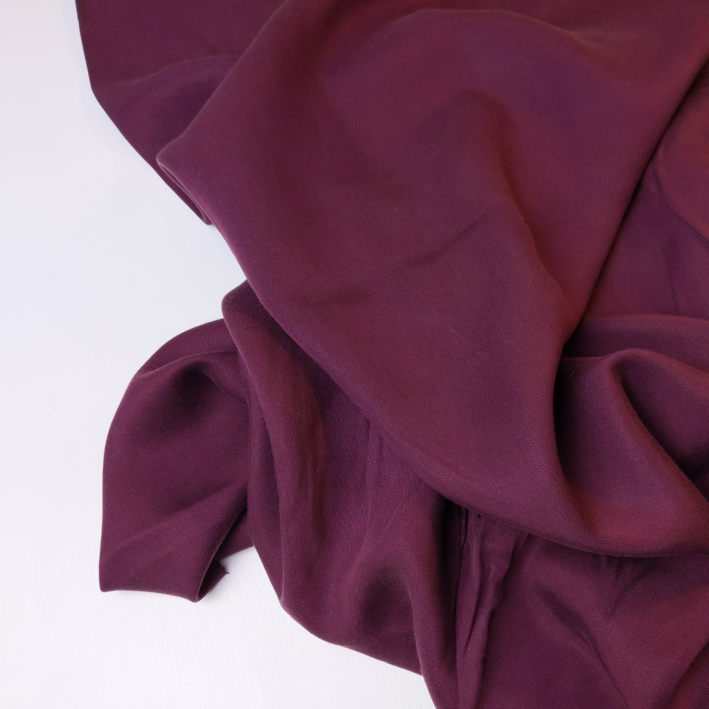 Lyocell Twill in Deep Plum