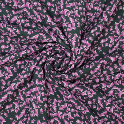 Viscose in Green and Pink Print
