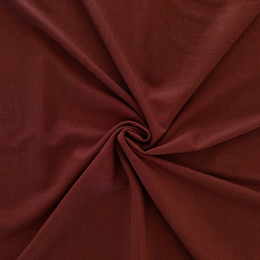 Bamboo and Recycled Polyester in Dark Red