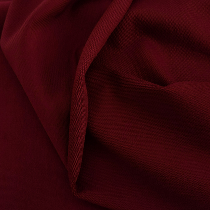 Cotton French Terry in Burgundy